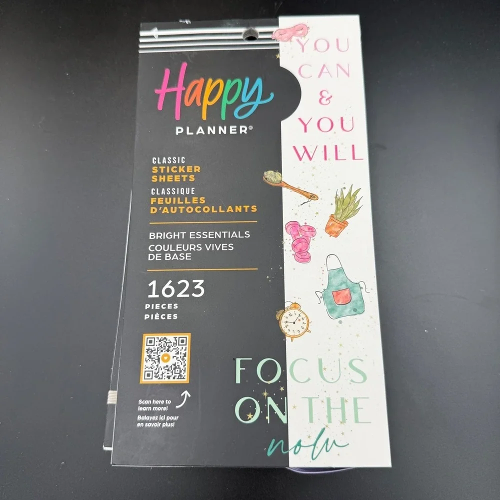 Happy Planner Sticker Book Bundle 8pc Moody Florals Bright Essentials Seasonal